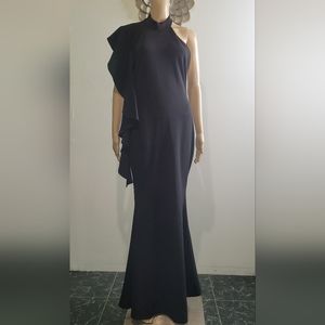 Long Black Backless Dress